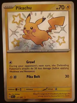 Pikachu 131/091 Holo Rare SV Paldean Fates NM Pokemon Card Perfect condition - Image 2