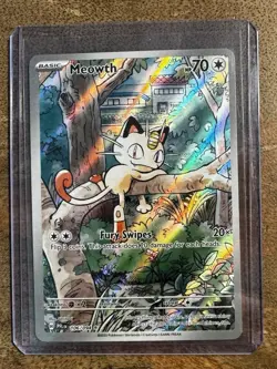 Pokemon Meowth 106/094 Me02: Phantasmal Flames Illustration Rare Holo Card - Image 1
