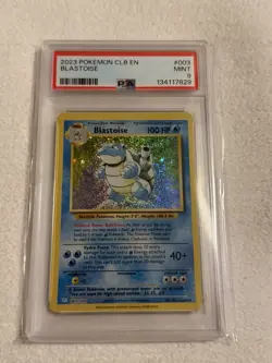 2023 Pokemon Classic Collection CLB en Blastoise Holo Foil Card #003 PSA 9 - Image 1