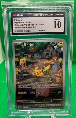 Pokemon Pikachu TCG Scarlet & Violet 151 Card 173/165 Holo CGC 10 - Image 1