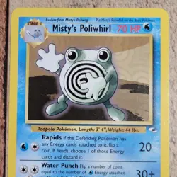 Misty's Poliwhirl 53/132 UNPLAYED Gym Heros Vintage Pokemon Trading Card WOTC - Image 1