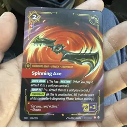 Spinning Axe [SFD - 186/221] - NM [Foil] TCG Riftbound - Image 1
