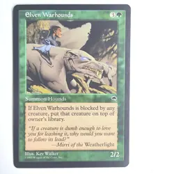 Elven Warhounds Tempest Rare English 1997 MTG - Image 1