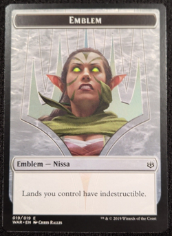 Emblem - Nissa, Who Shakes the World War of the Spark 19 T MP MTG - Image 1