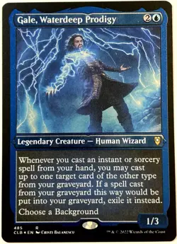 MTG Gale, Waterdeep Prodigy *FOIL ETCHED* Battle for Baldur's Gate 485 NM - Image 1