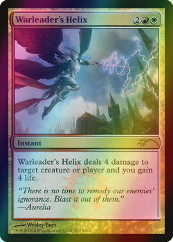 1x MTG Friday Night Magic 2014 FOIL ** Warleader's Helix ** English (NM) - Image 1