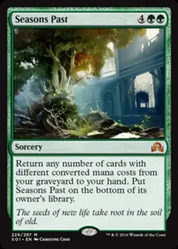 1x Seasons Past - Foil Light Play, English Shadows Over Innistrad MTG Magic - Image 1