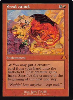 Sneak Attack (Retro Frame) - 331 - Dominaria Remastered - NM - Normal - Image 1