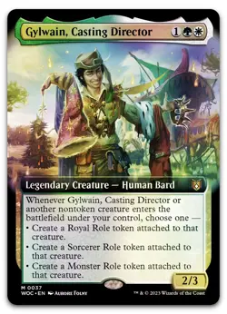 Gylwain, Casting Director (Extended Art) #37 (Foil) NM Wilds of Eldraine - Image 1