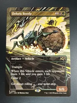 MTG Aetherdrift - Debris Beetle - Borderless - Rare - Magic The Gathering - Image 1