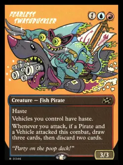 Fearless Swashbuckler Borderless Aetherdrift MTG - Image 1