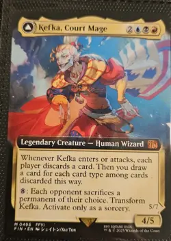 Kefka, Court Mage M 0496 Extended Art Legendary Creature Final Fantasy Mtg NM - Image 1