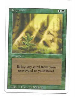 Magic the Gathering ~ MTG ~ 1x Regrowth ~ 3rd Edition ~ MP ~ REVISED - Image 1