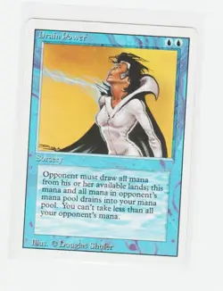 Magic the Gathering ~ MTG ~ 1x Drain Power ~ MP ~ REVISED - Image 1