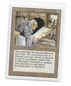 Magic the Gathering ~ MTG ~ 1x Library of Leng ~ 3rd Edition ~ HP ~ REVISED - Image 1