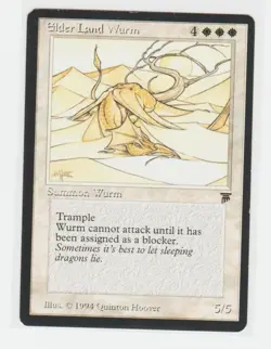 Magic the Gathering ~ MTG ~ 1x Elder Land Wurm ~ LEGENDS ~ LP - Image 1