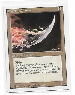 Magic the Gathering ~ MTG ~ 1x Dancing Scimitar ~ LP ~ REVISED - Image 1