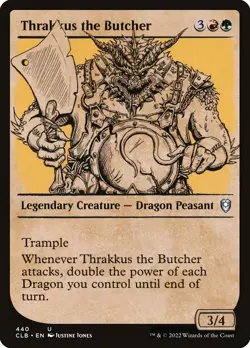 MTG Thrakkus the Butcher Showcase ** Battle for Baldur's Gate ** English - Image 1