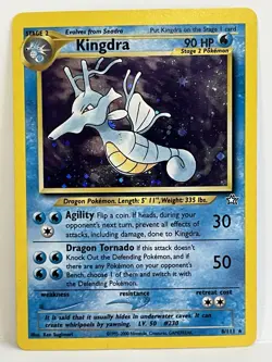 Vintage 2000 Pokemon TCG Neo Genesis KINGDRA HOLO Rare 8/111 NM English, Unltd - Image 1