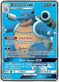 Blastoise GX SM189 - Black Star Promo - Full Art Pokemon Card - Near Mint (NM) - Image 1