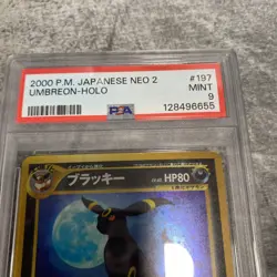 2000 POKEMON Japanese NEO 2 #197 UMBREON-HOLO PSA 9 - Image 4