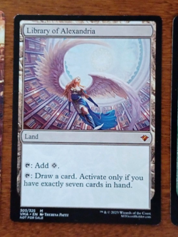 LIBRARY OF ALEXANDRIA : altered-art card for use with MTG : very sexy Angel! - Image 1