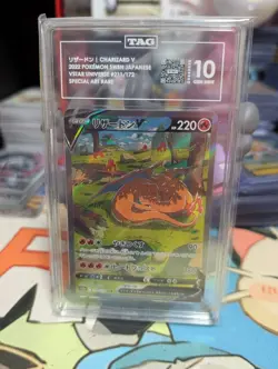 TAG 10 GEM MINT JAPANESE POKEMON 2022 CHARIZARD V 211/172 VSTAR UNIVERSE S12a - Image 1