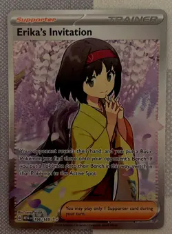 🔥Pokemon Erika's Invitation 196/165 SV: Scarlet & Violet 151 Holo - NM🔥 - Image 1