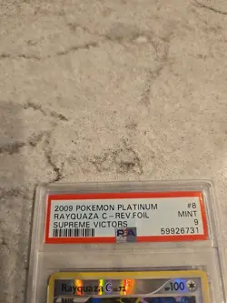 Rayquaza C 8/147 Supreme Victors Reverse Holo Pokemon Psa 9 - Image 2