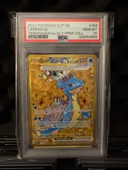 PSA 10 - 2024 POKEMON SVP -Gold LAPRAS EX - 164 BLACK STAR PROMO - Image 1