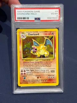 Charizard Pokemon 1999 Holo Base Set 4/102 PSA 4 TCG - Image 1