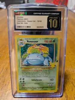 Pokemon Venusaur CGC 10 Celebrations Classic Collection 15/102 Holo - Image 1