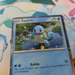 HD 🌀 Swirl Pokemon 151 Squirtle SVP048 Black Star Promo HD Rare NM - Image 1