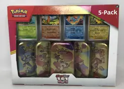 Pokemon TCG Scarlet Violet 151 Mini Tin 5-Pack - Image 1