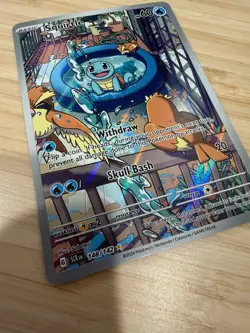 Pokemon TCG Squirtle 148/142 Sv07: Stellar Crown Illustration Rare - Image 3