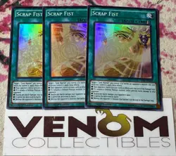 3x (M/NM) - Scrap Fist - SDSE-EN024 - Super Rare - 1st Edition YuGiOh - Image 1