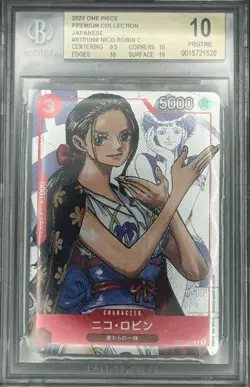 Nico Robin ST01-008 COMMON 2022 One Piece JPN BGS 10 PRISTINE - Image 1