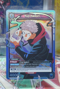 Bandai Union Arena Yuji Itadori SR Holo Action Card UE03BT/JJK-1-040 4000 BP - Image 1