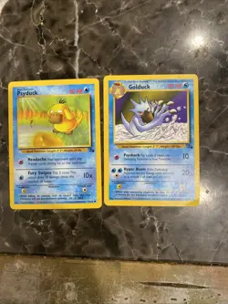 Pokemon TCG Golduck and Psyduck Cards From Fossil Set 1999 - Image 1