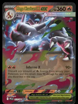 Pokemon Cards Mega Charizard X ex 013/094 Phantasmal Flames Double Rare NM *2 - Image 1