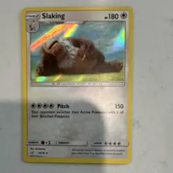 Pokemon Detective Pikachu 18/18 Holo Rare Stage 2 180 HP Slaking TCG Card - Image 1