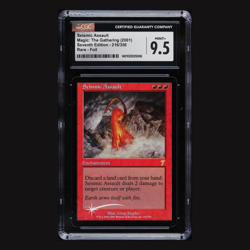 SEISMIC ASSAULT FOIL CGC 9.5 Seventh Edition Magic MTG Graded [Luca] - Image 1