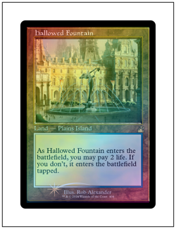 1x Hallowed Fountain, Retro Frame Foil, Magic the Gathering MTG NM - Image 1