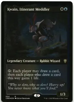 MTG Kwain, Itinerant Meddler (Foil Etched) FOIL R Commander Legends 604 LP - Image 1