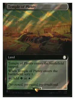 Temple of Plenty (borderless) (surge foil) Fallout MTG - NM+ *Mythic Relics* - Image 1