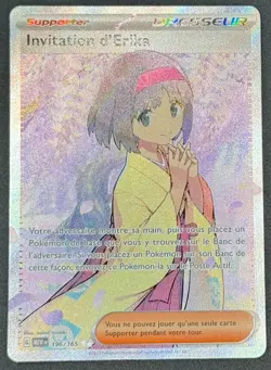 CARTE POKEMON INVITATION D'ERIKA 196/165 🇫🇷 FR 🇫🇷 MEW 151 - Image 1