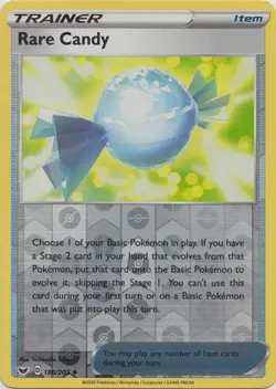 x1 Rare Candy - 180/202 - Uncommon - Reverse Holo Pokemon SS01 Sword & Shield Ba - Image 1