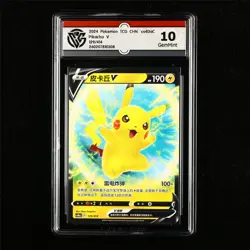 CCG 10 GemMint 2024 Pokemon CHN Pikachu V 129/414 - Image 1