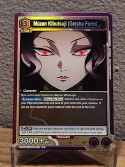 Union Arena TCG Muzan Kibutsuji Geisha Form KMY-1-036 Demon Slayer Rare Foil - Image 1