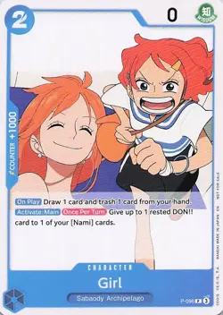 Girl P-096 OP14 Pre-Release Promotion Card - One Piece TCG - NM - Image 1